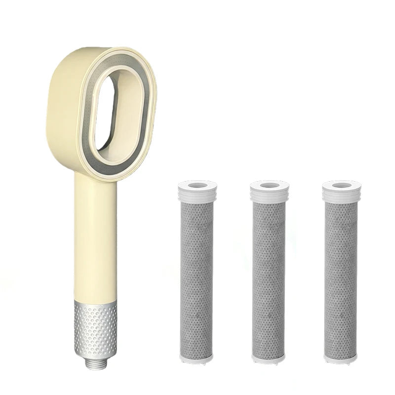 Filtered High-Pressure Shower Head — Hand Held Rain Shower with Water Filtration