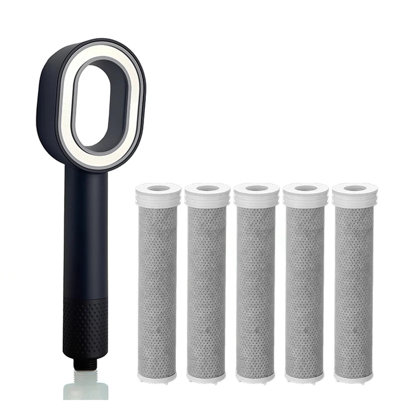 Filtered High-Pressure Shower Head — Hand Held Rain Shower with Water Filtration