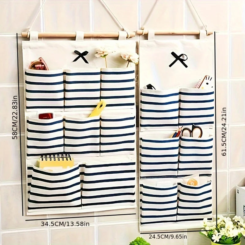 Fabric Wall Organizer — Hanging Pocket Storage for Small Spaces