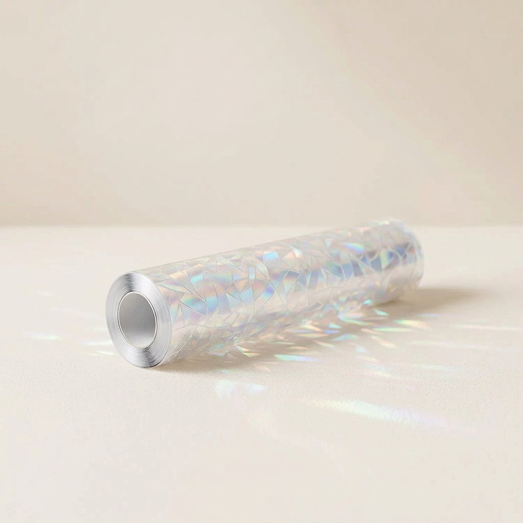 Static-Cling Privacy Window Film — Decorative Rainbow Film, No Glue (Renter-Friendly)