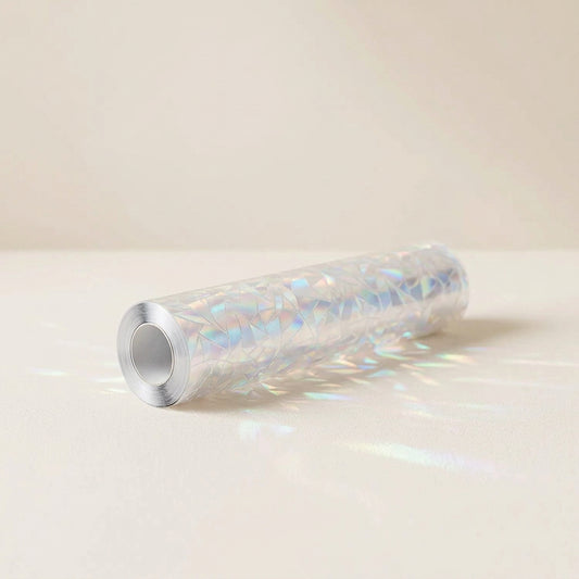 Static-Cling Privacy Window Film — Decorative Rainbow Film, No Glue (Renter-Friendly)