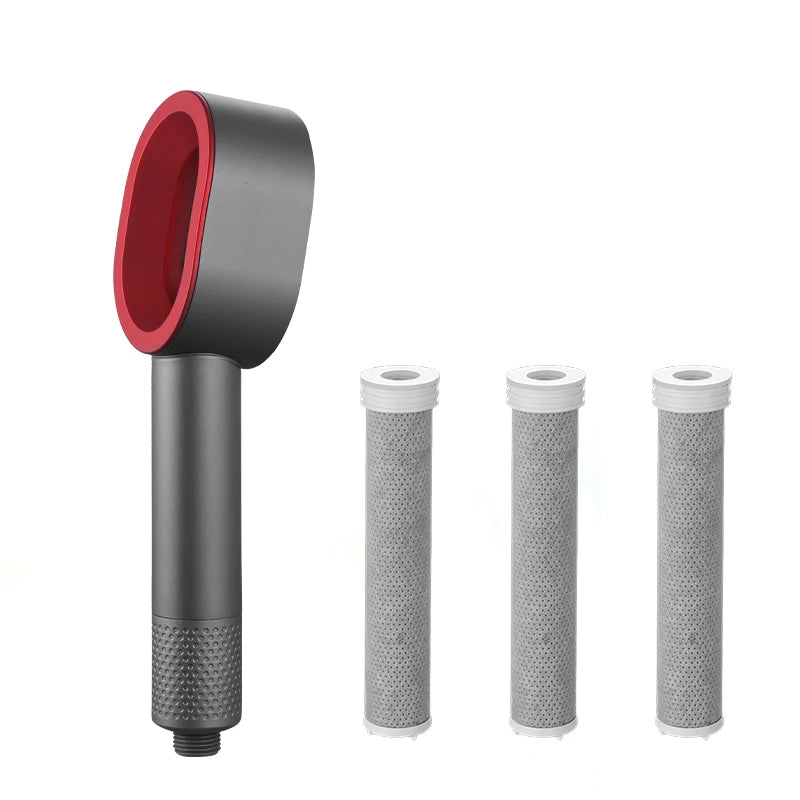 Filtered High-Pressure Shower Head — Hand Held Rain Shower with Water Filtration