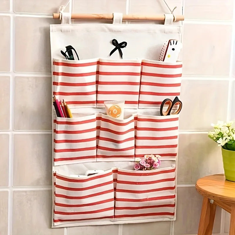 Fabric Wall Organizer — Hanging Pocket Storage for Small Spaces