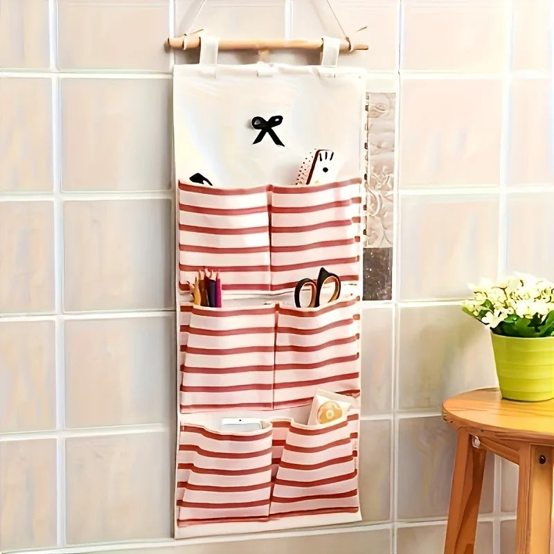 Fabric Wall Organizer — Hanging Pocket Storage for Small Spaces