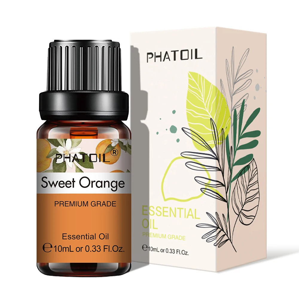 PHATOIL Natural Plant Essential Oil 10ml Eucalyptus Lavender Bergamot Vanilla Peppermint 1PCS Aroma Essential Oils For Diffuser