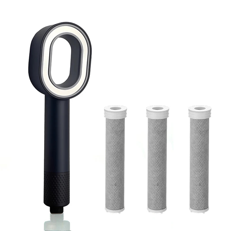 Filtered High-Pressure Shower Head — Hand Held Rain Shower with Water Filtration