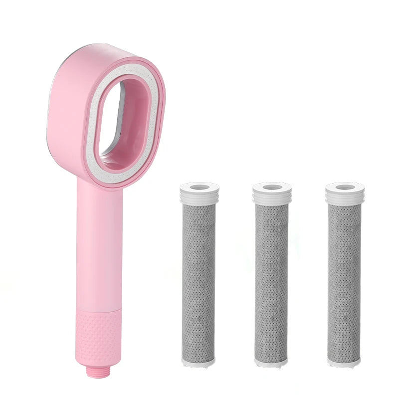 Filtered High-Pressure Shower Head — Hand Held Rain Shower with Water Filtration