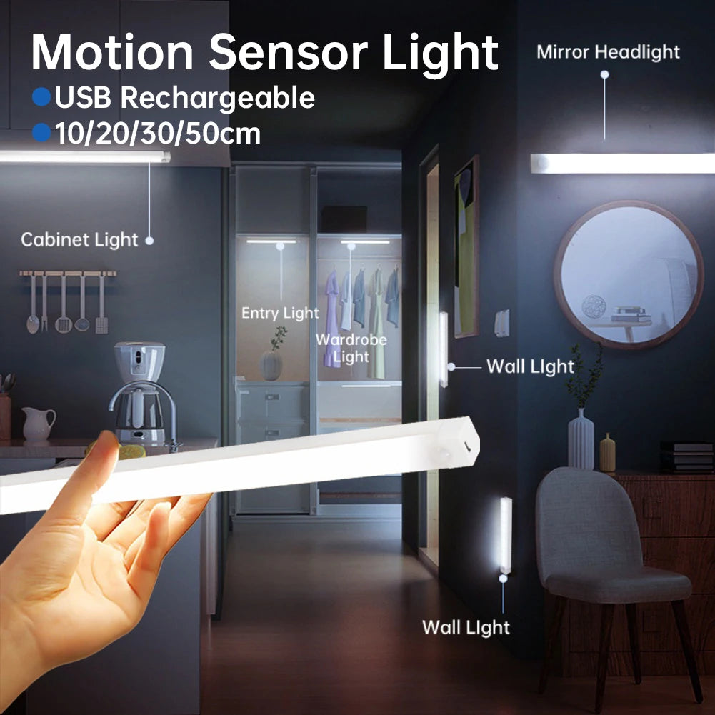 6-Pack Rechargeable Motion Sensor Cabinet Lights — Wireless LED for Closet, Kitchen & Stairs