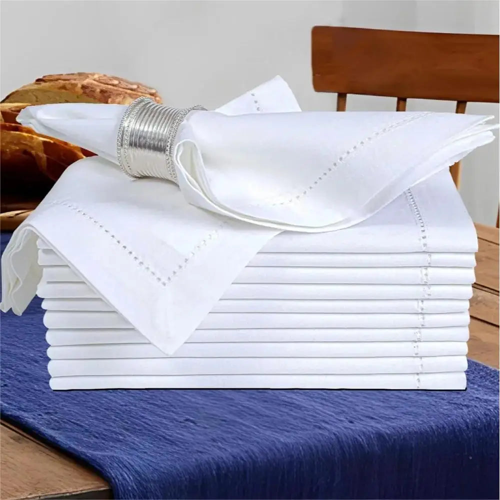 Linen Napkin Set (Set of 6) — Soft Hemstitched Cloth Napkins for Everyday Tables