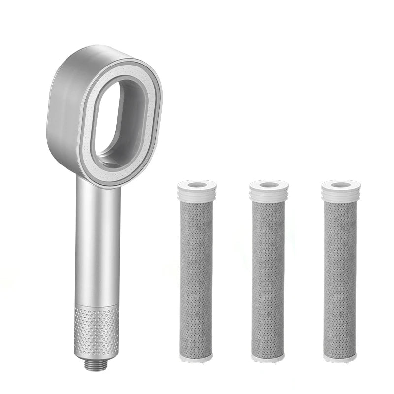 Filtered High-Pressure Shower Head — Hand Held Rain Shower with Water Filtration