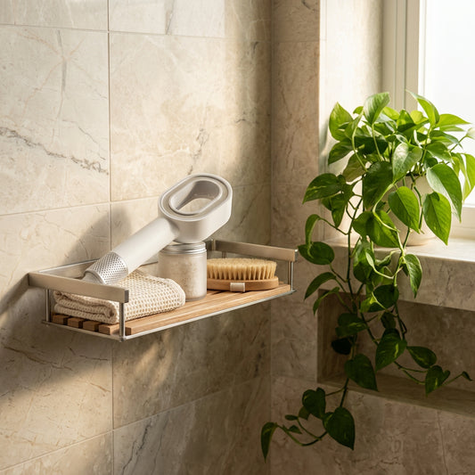 Filtered High-Pressure Shower Head — Hand Held Rain Shower with Water Filtration