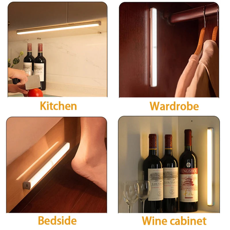 Rechargeable Motion Sensor Night Light — Wireless LED for Stairs, Closets & Hallways