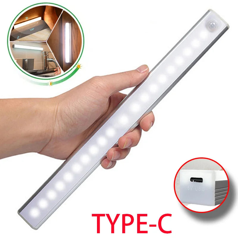 Rechargeable Motion Sensor Night Light — Wireless LED for Stairs, Closets & Hallways