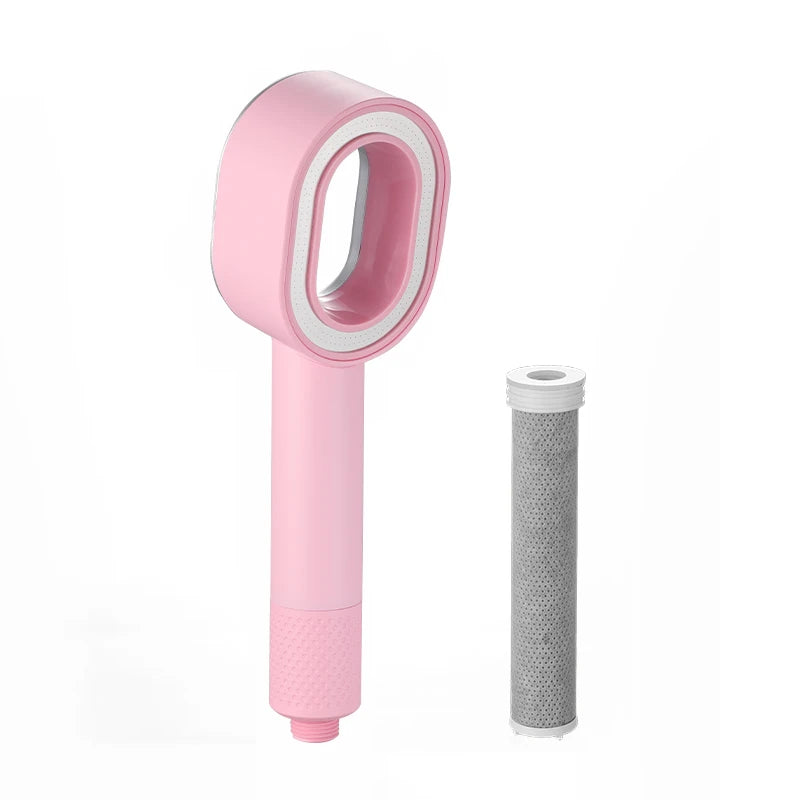 Filtered High-Pressure Shower Head — Hand Held Rain Shower with Water Filtration