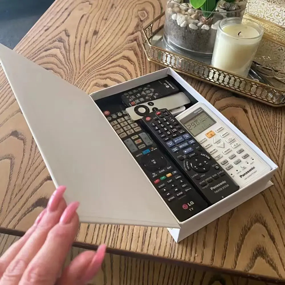 Decorative Storage Book Boxes — Hide Remotes, Cables & Small Clutter on Open Shelves