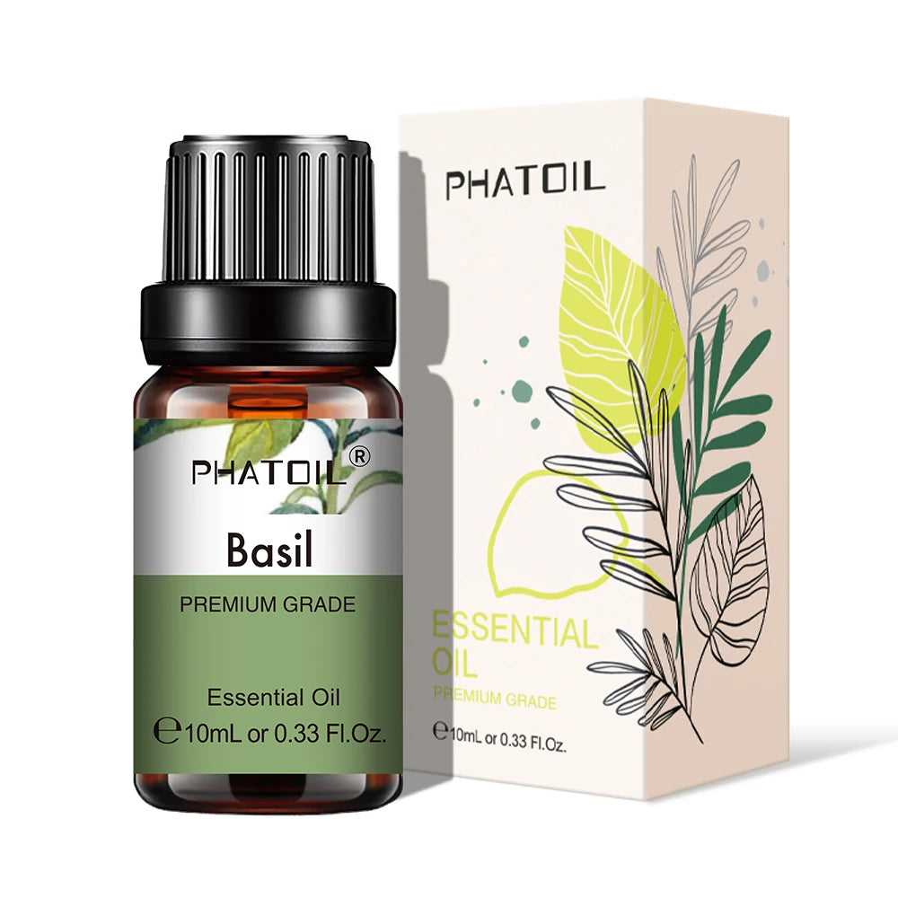PHATOIL Natural Plant Essential Oil 10ml Eucalyptus Lavender Bergamot Vanilla Peppermint 1PCS Aroma Essential Oils For Diffuser