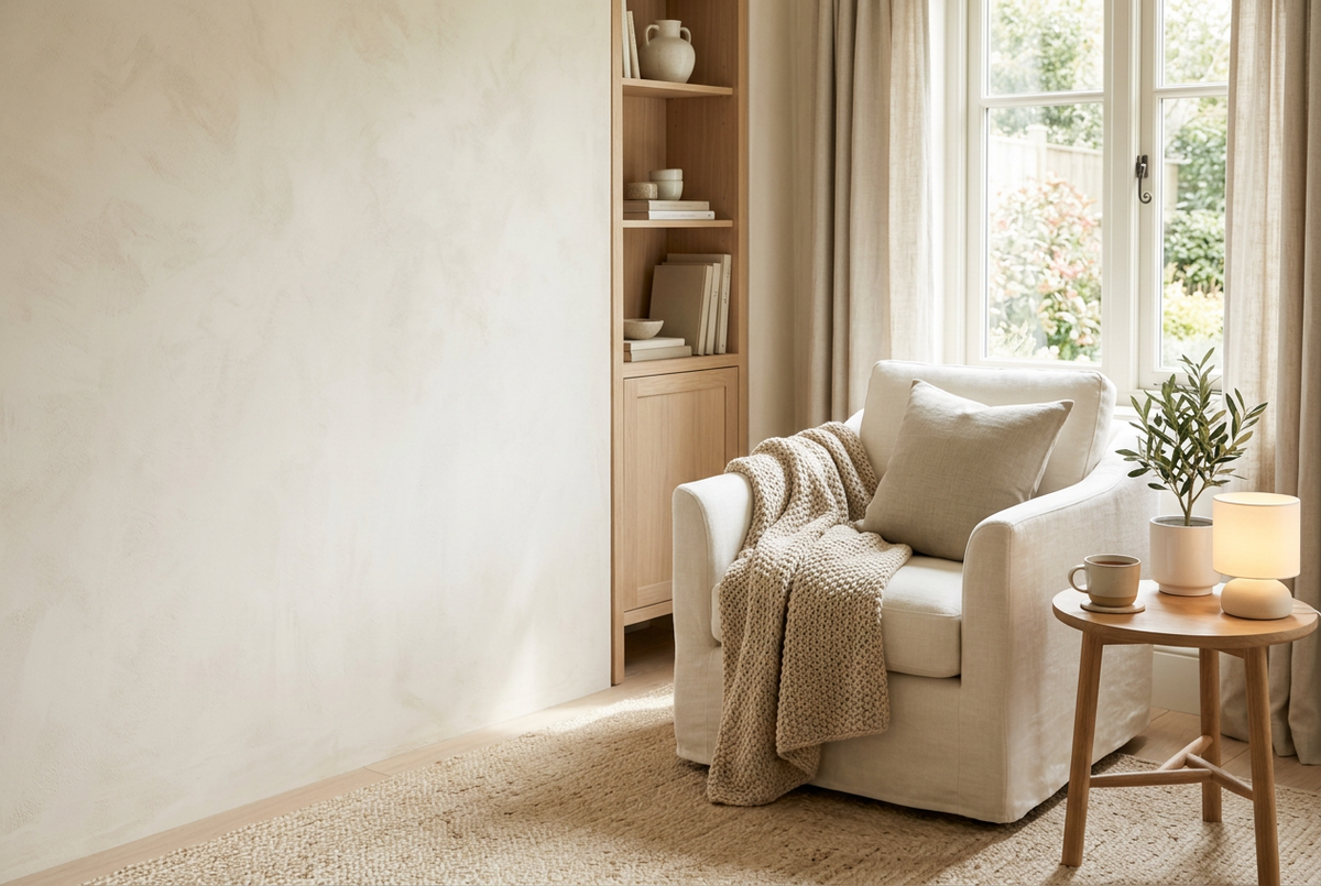 A calm, thoughtfully styled home interior